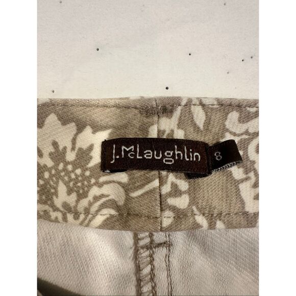 J. McLaughlin floral print straight leg jeans/pants, size 8 - Picture 2 of 8